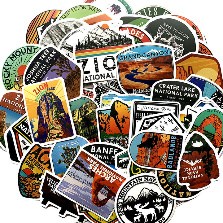 Explore the Great Outdoors with Our National Park 50 Stickers!